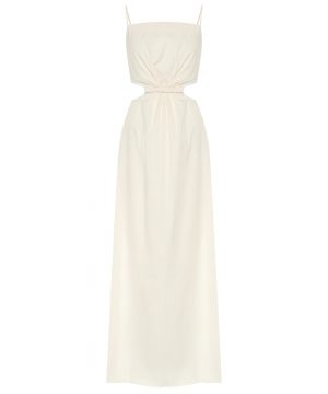 White Sand stretch-cotton maxi dress