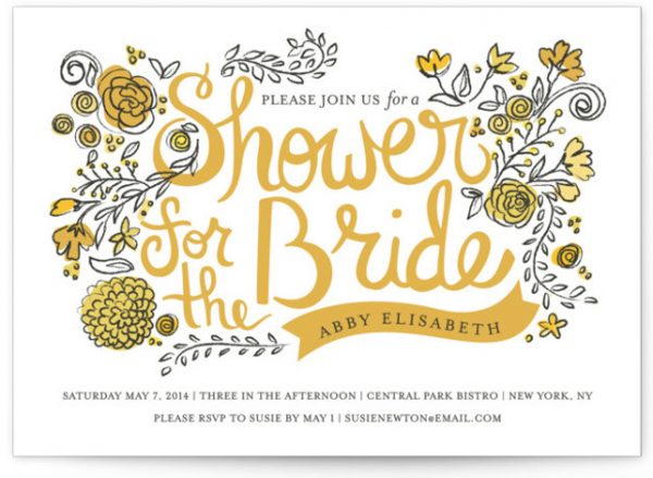 Wild Garden Bridal Shower Invitations