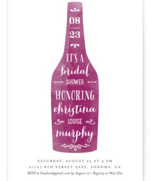 Winery Bridal Shower Invitations