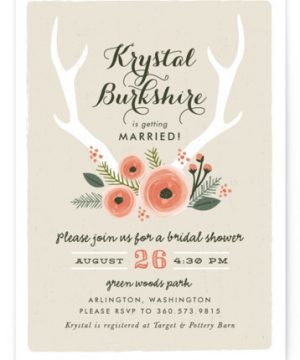 Woodland Fairytale Bridal Shower Invitations