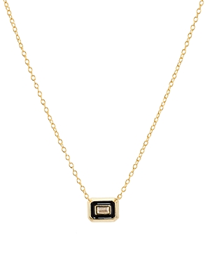 Argento Vivo Small Baguette Pendant Necklace in 18K Gold-Plated Sterling Silver, 16-18