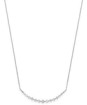 Bloomingdale's Graduated Diamond Bar Pendant Necklace in 14K White Gold, 1.0 ct. t.w. - 100% Exclusive