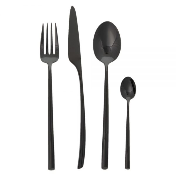 Cutipol - Mezzo 24 Piece Cutlery Set - Black