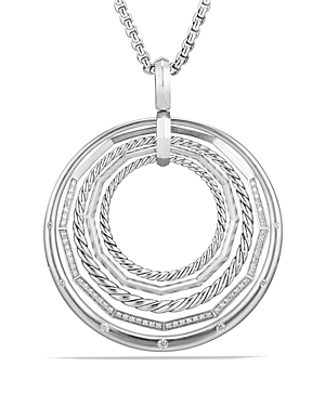 David Yurman Stax Large Pendant Necklace with Diamonds