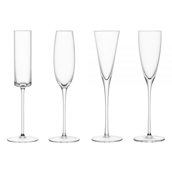 LSA International - Lulu Champagne Flutes - Set of 4 - Assorted