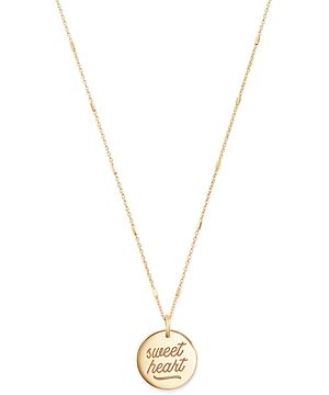 Zoe Chicco 14k Gold Sweetheart Disc Pendant Necklace