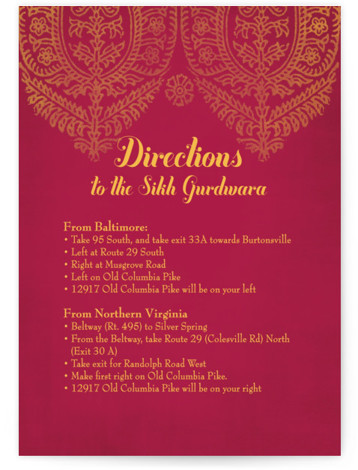 Anand Karaj Directions Cards