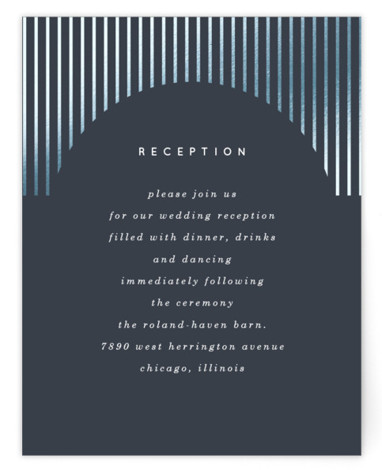 Banded Arch Foil-Pressed Reception Cards