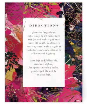 Blooming Beauty Foil-Pressed Direction Cards