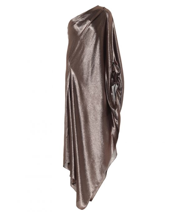 Exclusive to Mytheresa - Ritts one-shoulder silk-blend draped gown