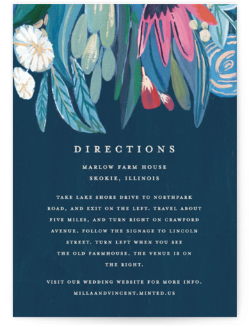 Floral Burst Directions Cards