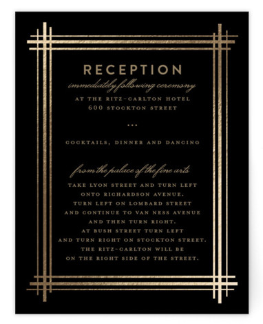 Grand Affair Foil-Pressed Reception Cards