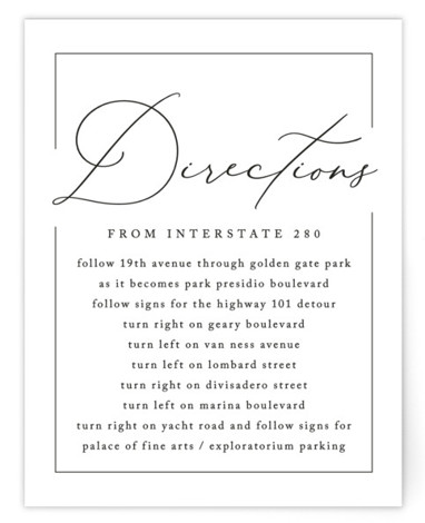 Love Story Directions Cards