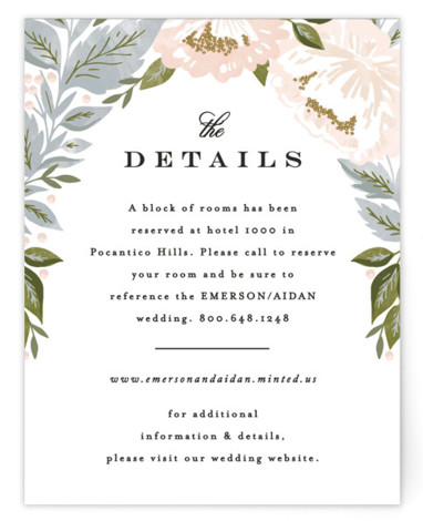 Peony Floral Frame Directions Cards