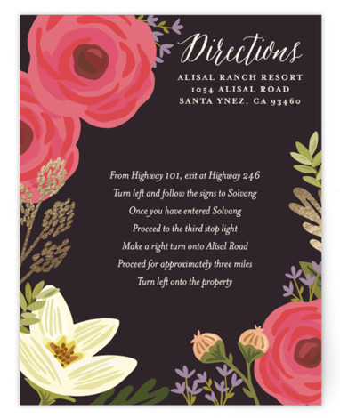 Rhapsody Foil-Pressed Direction Cards