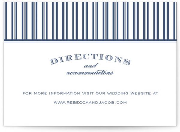 Soiree Letterpress Directions Cards