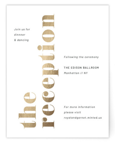 The Wedding Foil-Pressed Reception Cards