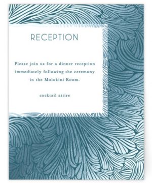 Wailea Waves Foil-Pressed Reception Cards