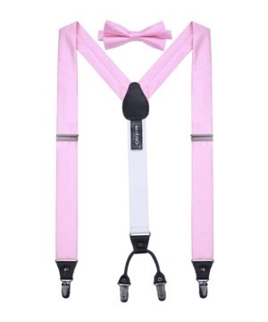 Mio Marino Men's Sharp Dressed Suspenders Bow Tie Set