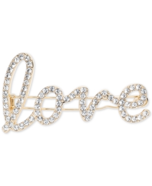 lonna & lilly Gold-Tone Pave Love Hair Barrette