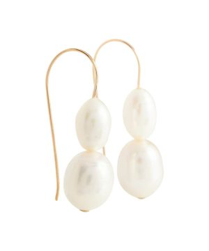 14kt gold earrings with pearls