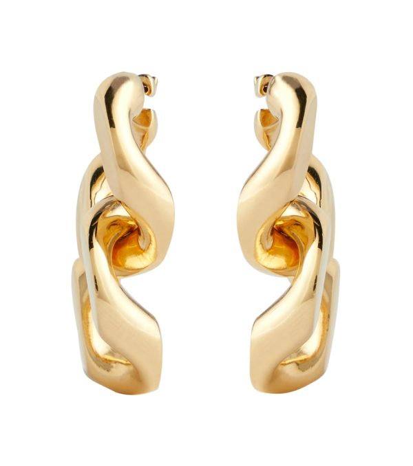 18kt gold-plated chain-link earrings