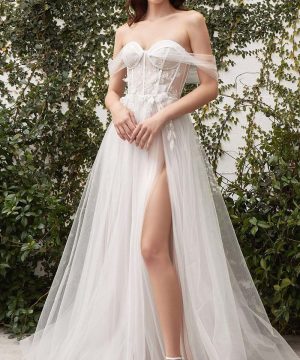 Andrea and Leo - A1036W Applique Corset Bridal Gown