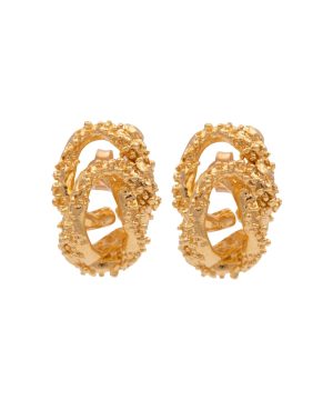 Aphrodite 24kt gold-plated earrings