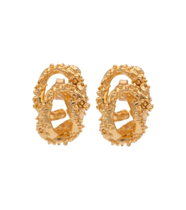 Aphrodite 24kt gold-plated earrings