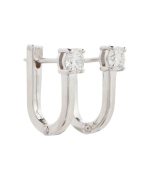 Aria U 18kt white gold earrings with diamonds