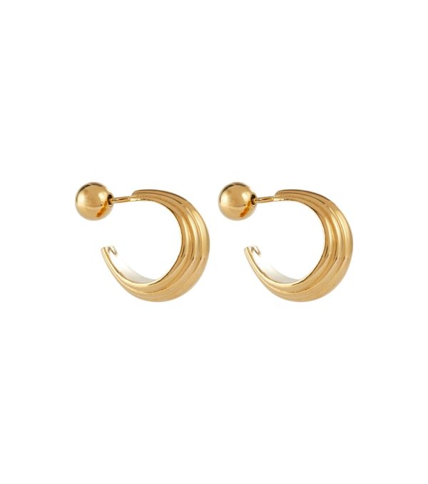 Blondeau Large 18kt gold vermeil hoop earrings