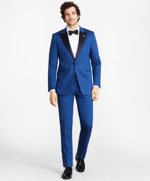 Brooks Brothers Men's Regent Fit Linen And Wool One-Button Tuxedo