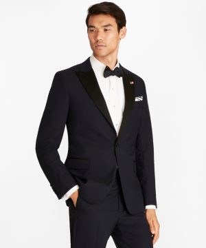 Brooks Brothers Men's Regent Fit One-Button Jacquard Tuxedo