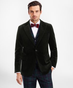Brooks Brothers Men's Regent Fit Velvet Tuxedo Jacket