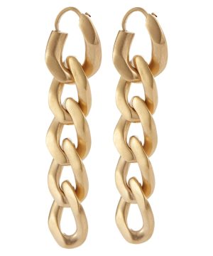 Chain-link sterling silver earrings