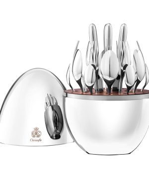 Christofle - Mood Cutlery Egg - Set of 24 - Silver Plated