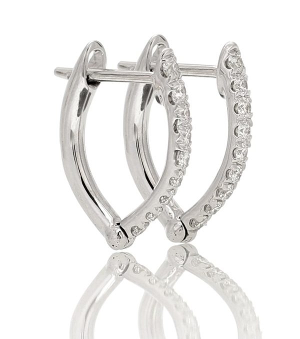 Cristina Small 18kt white gold earrings with diamonds