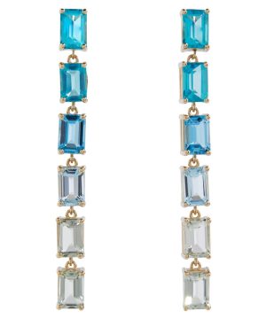 Dawn 14kt yellow gold earrings with topaz