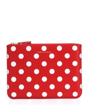 Dots Large leather pouch