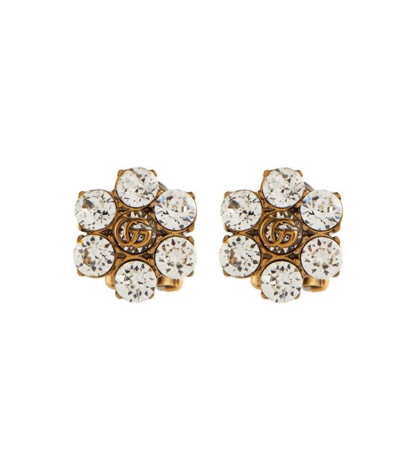 Double G embellished clip-on earrings