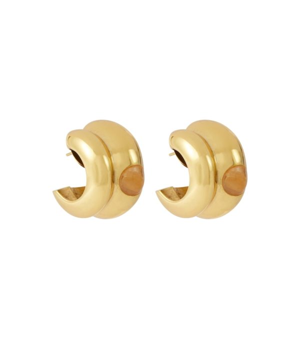 Double gold-plated earrings