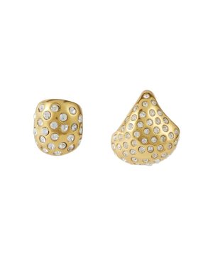 Dual crystal-embellished earrings