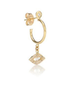 Exclusive to Mytheresa - Evil Eye 14kt gold and diamond earring
