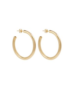 Exclusive to Mytheresa - Large 18kt gold-plated hoop earrings