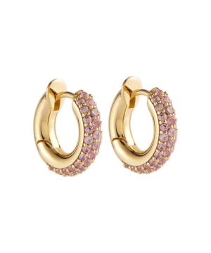 Exclusive to Mytheresa - Macro Hoop 18kt yellow gold earrings with sapphires