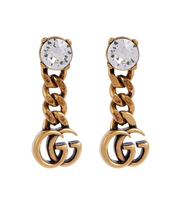 GG crystal-embellished drop earrings