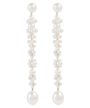 Grand Bellis 14kt gold earrings with freshwater pearls