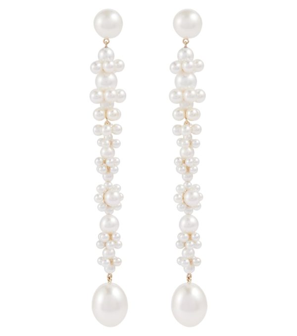 Grand Bellis 14kt gold earrings with freshwater pearls