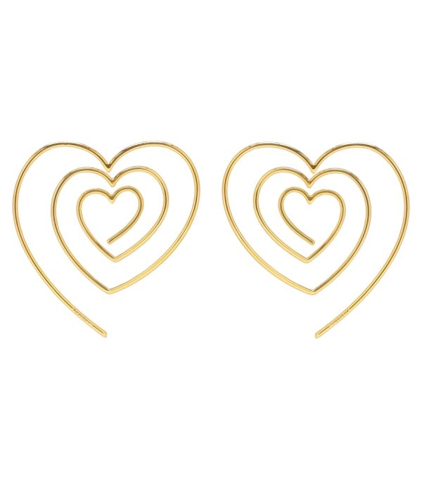 Heart-shaped spiral earrings