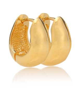 Hinged Hoops 18kt gold-plated earrings